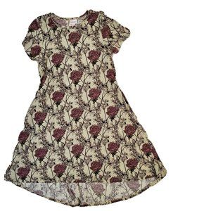Lularoe Midi Floral Dress High low Beige